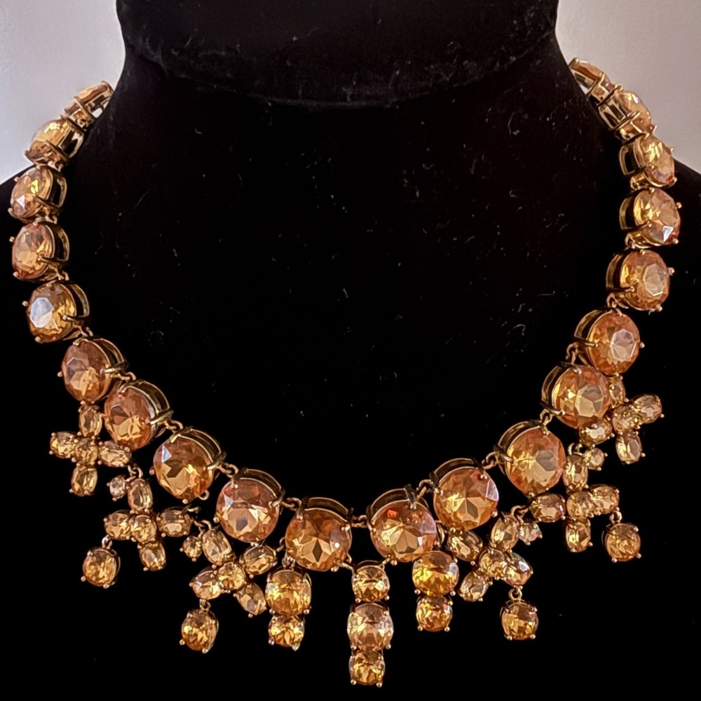Ann Taylor Gold and Amber Necklace